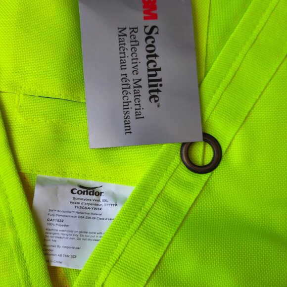 CONDOR surveyors 3M Premium HI VIS safety vests extra pockets size 5XL LOT OF 3 - Picture 7 of 13
